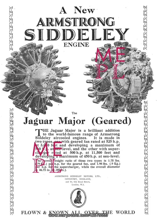  : Armstrong Siddeley Jaguar Major Geared Aero Engine