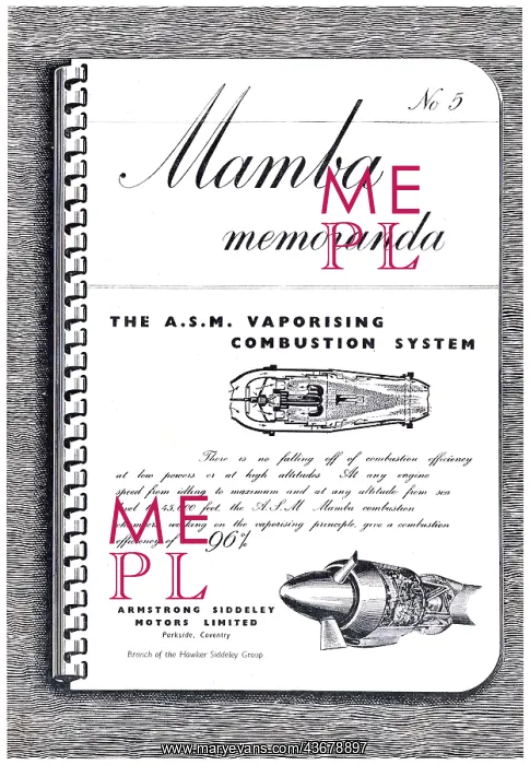 : Armstrong Siddeley Mamba Memoranda #5 : Armstrong Siddeley Mamba Memoranda #5