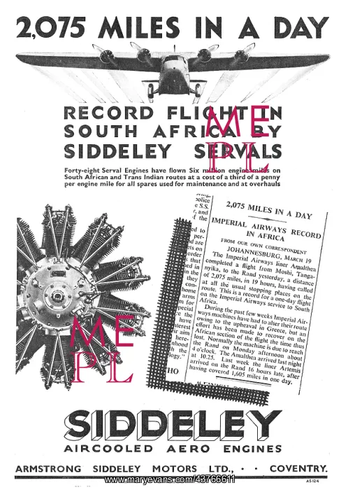 : Armstrong Siddeley Serval Aero Engines : Armstrong Siddeley Serval Aero Engines
