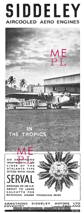 : Armstrong Siddeley Serval Atalanta G-ABTK : Armstrong Siddeley Serval Atalanta G-ABTK