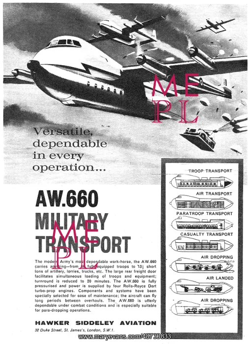 : Armstrong Whitworth Argosy A.W.600 - Hawker Siddeley : Armstrong Whitworth Argosy A.W.600 - Hawker Siddeley