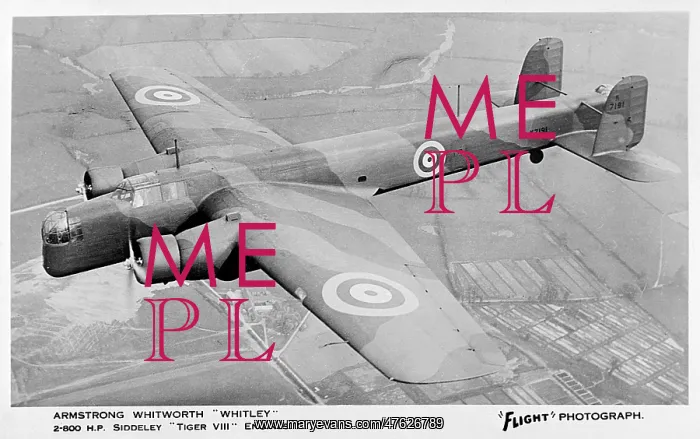 : Armstrong Whitworth Whitley medium bomber plane : Armstrong Whitworth Whitley medium bomber plane