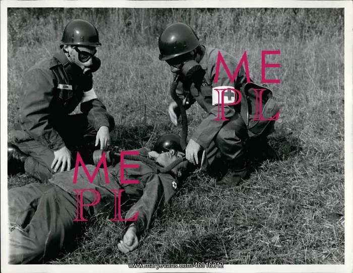 : US Army Chemical Corps on resuscitation exercise : US Army Chemical Corps on resuscitation exercise