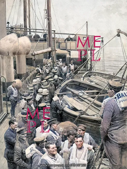 : Army personnel on board ship, WW1 : Army personnel on board ship, WW1