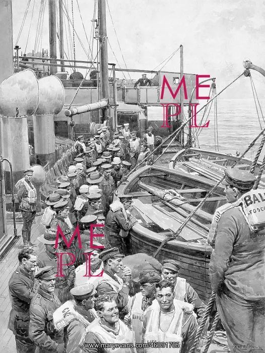  : Army personnel on board ship, WW1