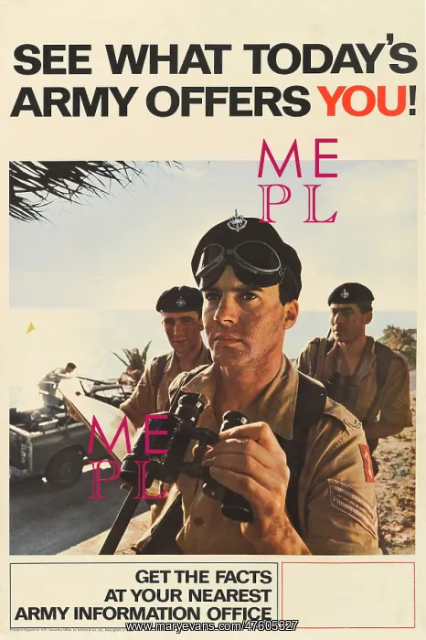 : Army Recruitment Poster, 1960s : Army Recruitment Poster, 1960s