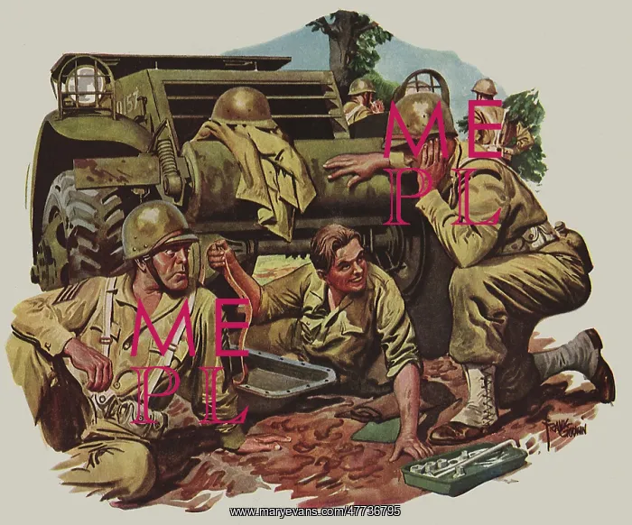 : Army Soldier fixing Jeep : Army Soldier fixing Jeep