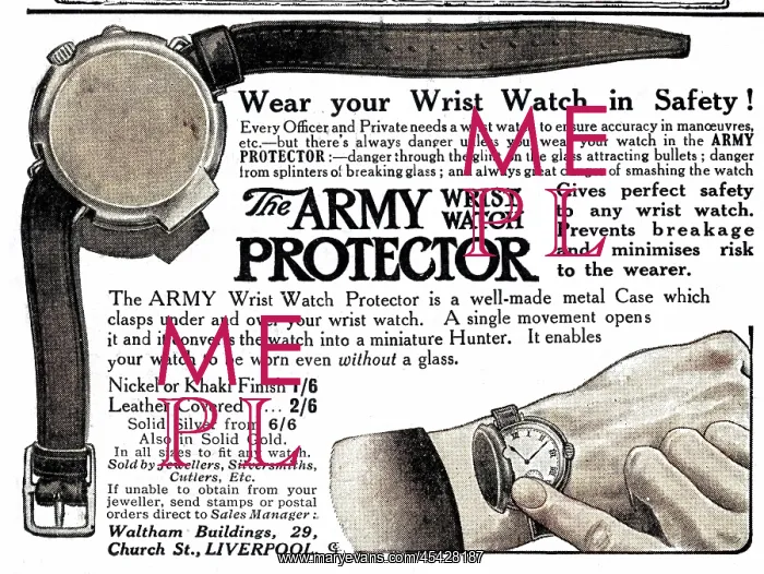  : Army wrist watch protector advertisement