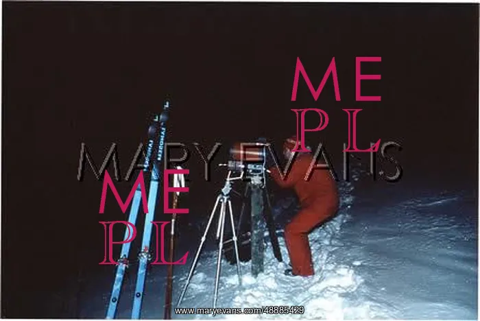 : Arne Thomassen setting up observation equipment : Arne Thomassen setting up observation equipment