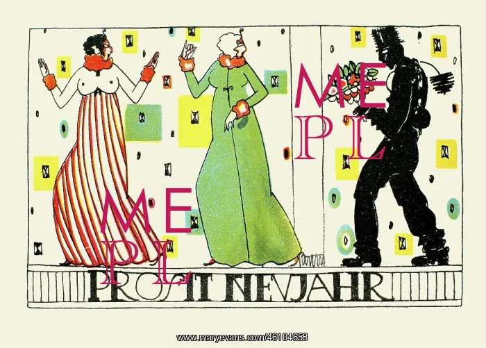 : Arnold Nechansky. ' New Year's Card' : Arnold Nechansky. ' New Year's Card'
