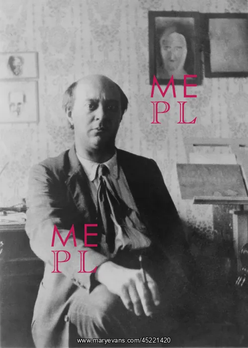 : Arnold Schoenberg (1874-1951), in his studio : Arnold Schoenberg (1874-1951), in his studio