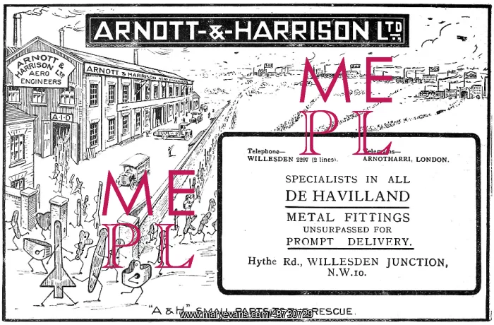 : Arnott & Harrison - Aeronautical Engineers1919 : Arnott & Harrison - Aeronautical Engineers1919