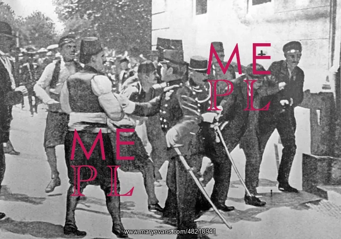 : Arrest of Gavrilo Princip in Sarajevo 1914 : Arrest of Gavrilo Princip in Sarajevo 1914