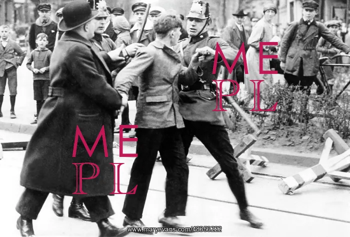 : Arrest of a protester, 1929 : Arrest of a protester, 1929