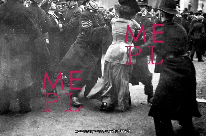 : Arrest of a suffragette in London, 1911 : Arrest of a suffragette in London, 1911