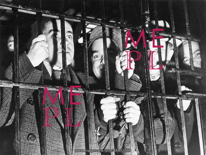 : Arrested workers during a strike in Kansas City, 1937 : Arrested workers during a strike in Kansas City, 1937