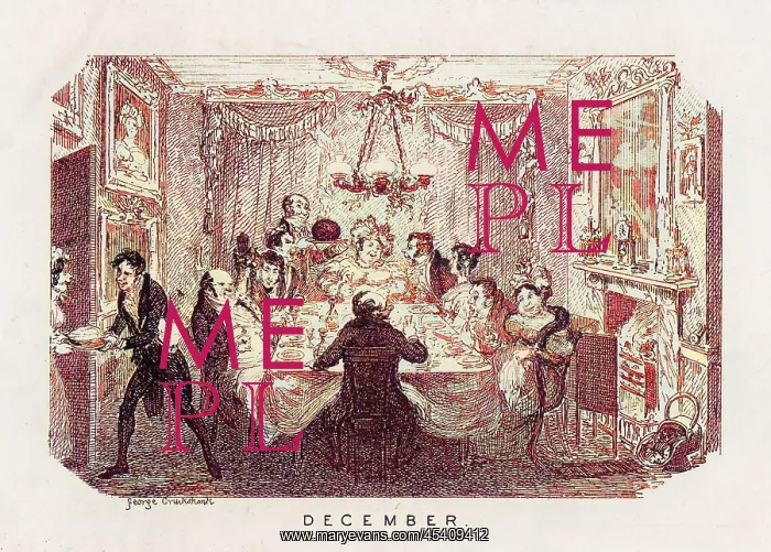 : Arrival of the Christmas Pudding at Xmas dinner : Arrival of the Christmas Pudding at Xmas dinner