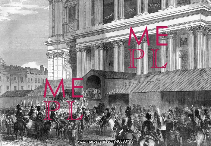 : Arrival of Duke of Wellington's funeral car at St Paul's : Arrival of Duke of Wellington's funeral car at St Paul's
