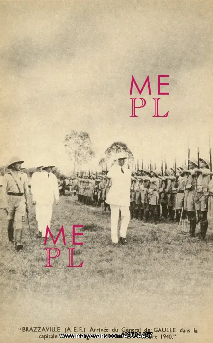 : Arrival of General de Gaulle - Congo : Arrival of General de Gaulle - Congo