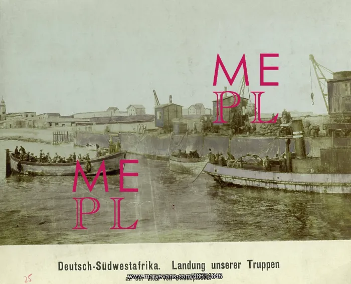 : Arrival of German troops in Swakopmund, 1904 : Arrival of German troops in Swakopmund, 1904