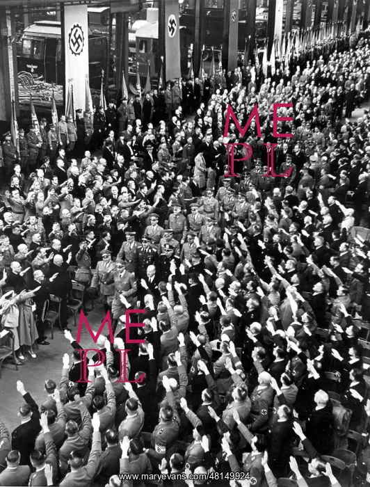 : Arrival of Hess to the meeting of the Reich working chamber : Arrival of Hess to the meeting of the Reich working chamber