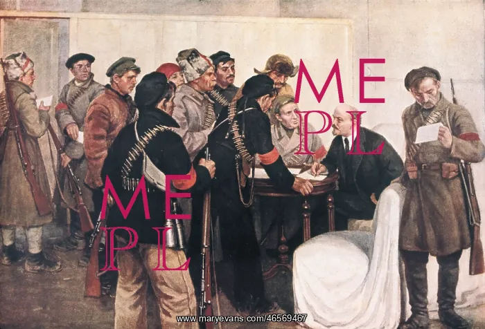 : Arrival of a messenger to Lenin's headquarters : Arrival of a messenger to Lenin's headquarters