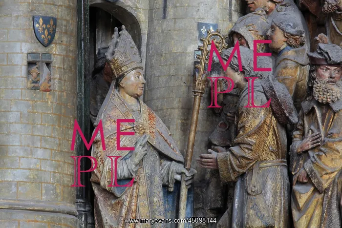 : Arrival of St Firmin in Amiens, choir screen : Arrival of St Firmin in Amiens, choir screen