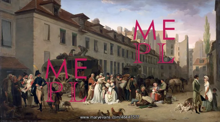 : The Arrival of a Stagecoach at the Terminus, rue : The Arrival of a Stagecoach at the Terminus, rue