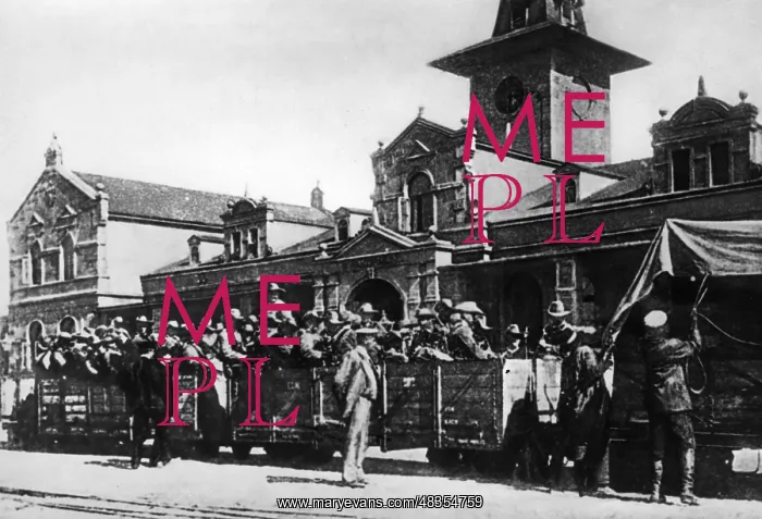 : Arrival of troop buildup from Germany, 1906 : Arrival of troop buildup from Germany, 1906