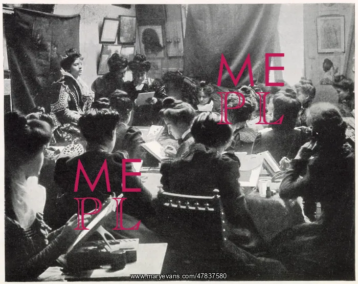 : Art Class at Gabrielle Debillemont-Chardon in Paris 1900 : Art Class at Gabrielle Debillemont-Chardon in Paris 1900