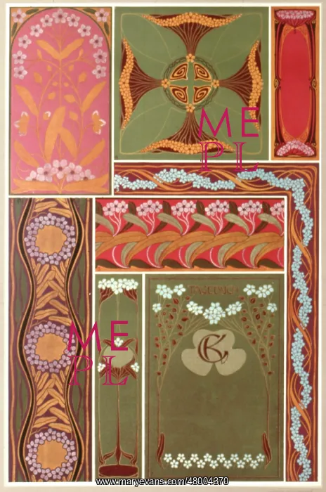 : Art deco abstract floral graphic design : Art deco abstract floral graphic design
