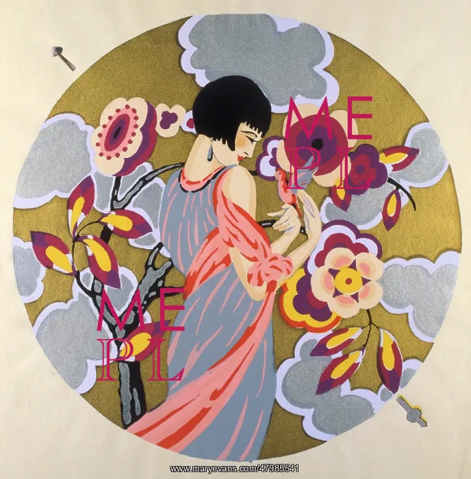  : Art Deco chocolate box top design