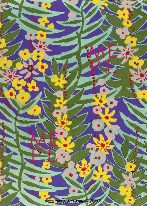 : Art deco design with flowers and leaves : Art deco design with flowers and leaves