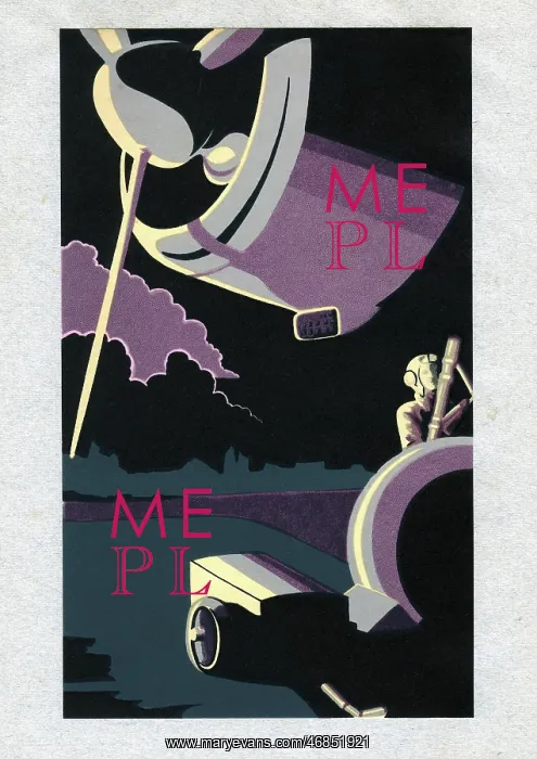 : Art deco design, pilot with plane and car : Art deco design, pilot with plane and car
