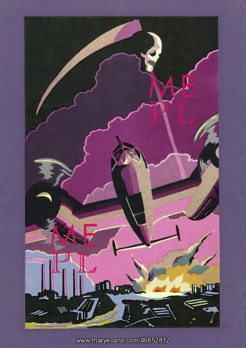 : Art deco design, plane dropping bombs : Art deco design, plane dropping bombs