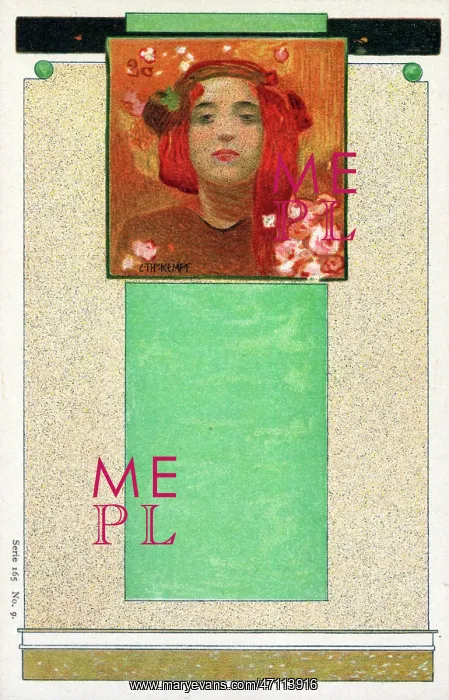 : Art Deco design with woman's face : Art Deco design with woman's face