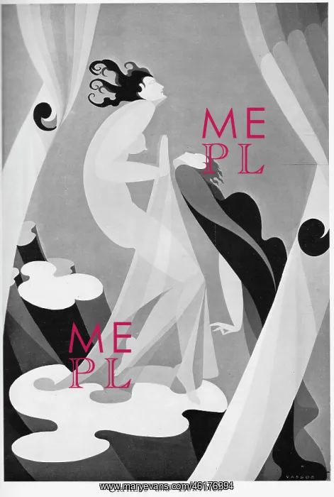 : Art Deco drawing by John Vassos called Orpheus and Eurydice : Art Deco drawing by John Vassos called Orpheus and Eurydice