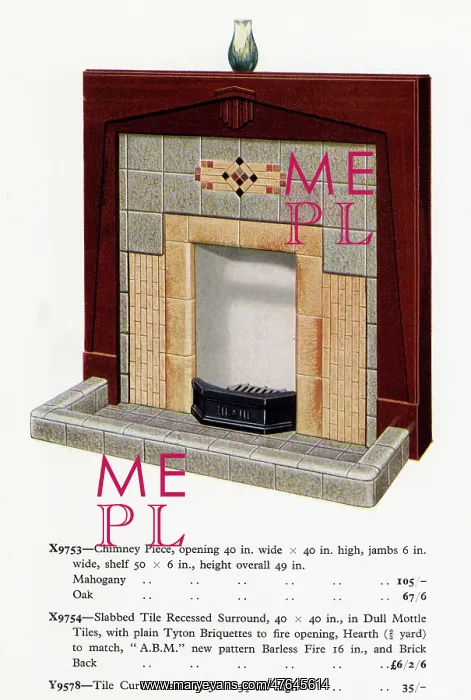 : Art Deco fireplace 1936 : Art Deco fireplace 1936