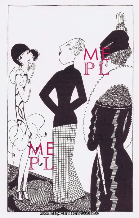 : Art deco illustration by Fish, 1927 : Art deco illustration by Fish, 1927