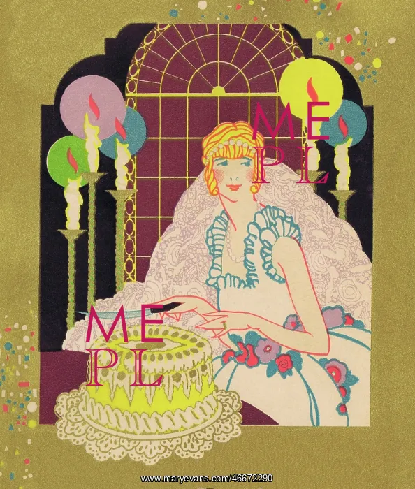  : Art deco illustrations for cake making