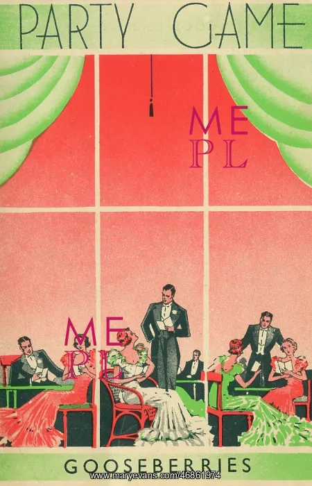 : Art Deco party game card : Art Deco party game card