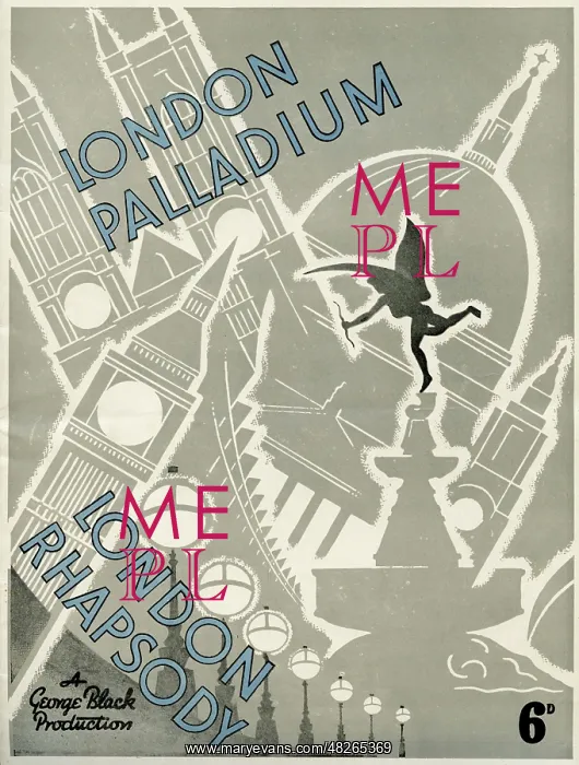  : Art Deco Programme cover, The London Palladium, April 1938