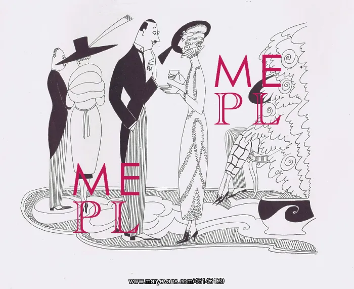: Art deco sketch by Fish, 1921 : Art deco sketch by Fish, 1921