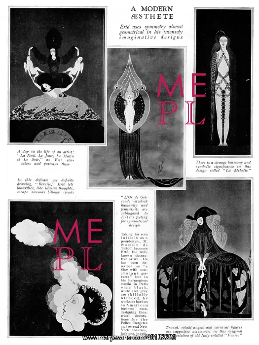  : Art deco sketches by Erte, 1926