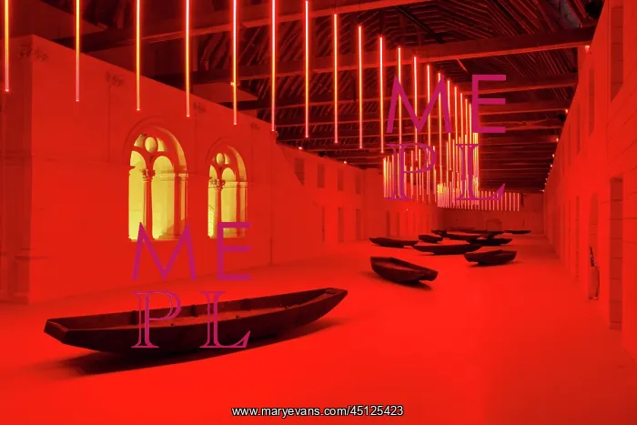 : Art Installation, Fontevraud Abbey, Loire Valley, France : Art Installation, Fontevraud Abbey, Loire Valley, France
