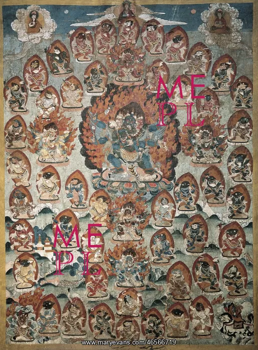 : Art from North Nepal. The Heaven. Tempera on : Art from North Nepal. The Heaven. Tempera on