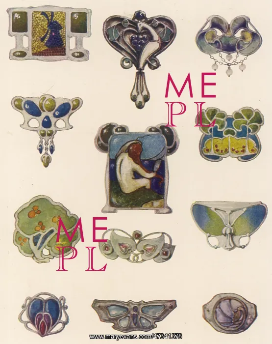: Art Nouveau Brooches : Art Nouveau Brooches
