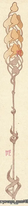 : Thin Art Nouveau Flower : Thin Art Nouveau Flower