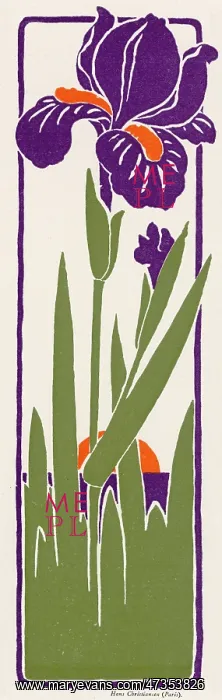 : Art Nouveau Iris 1897 : Art Nouveau Iris 1897