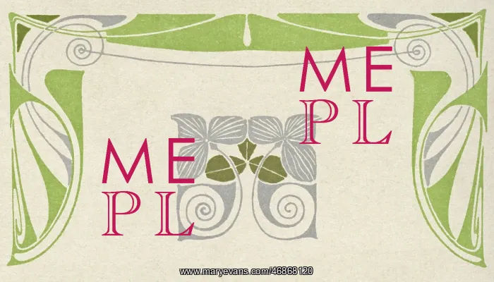 : Art nouveau leaf and flower design : Art nouveau leaf and flower design